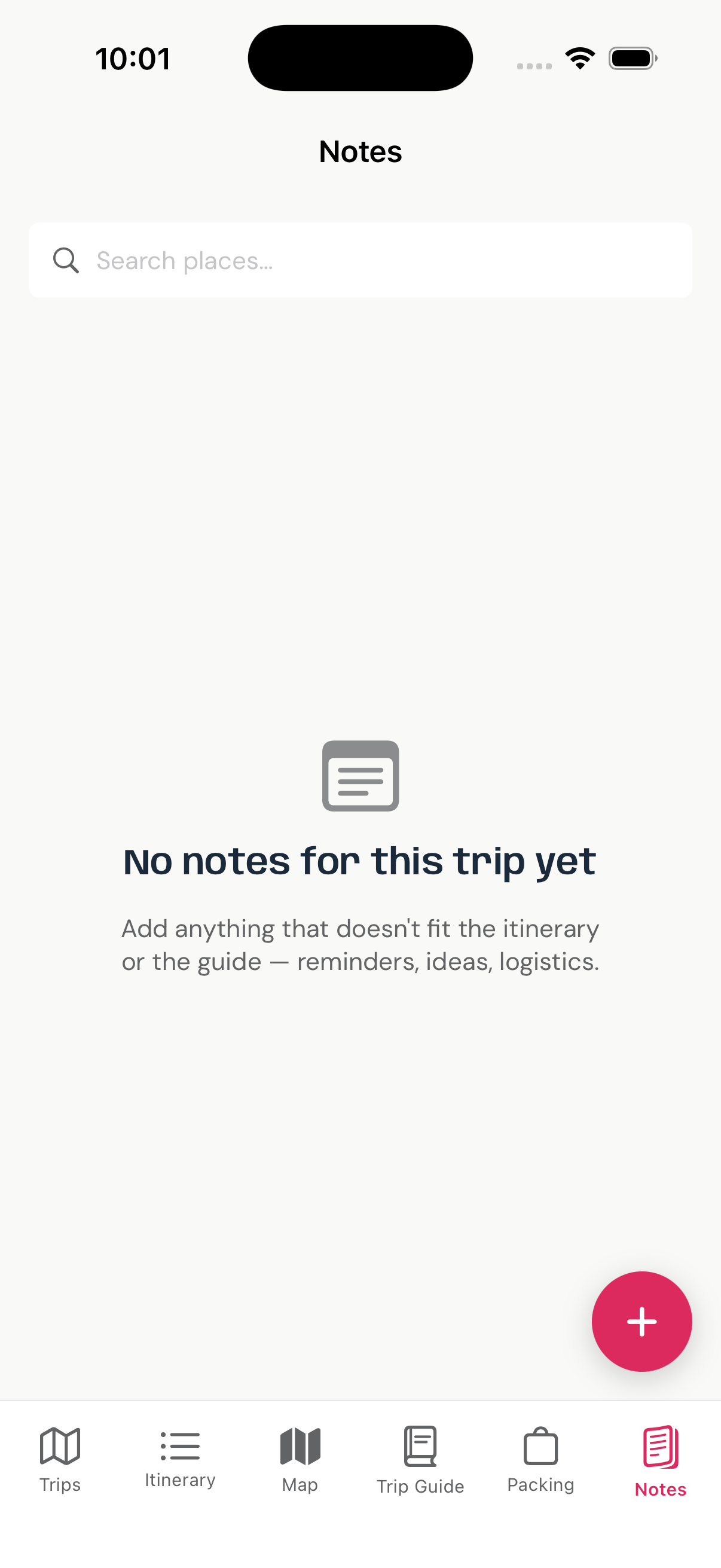 Notes screenshot